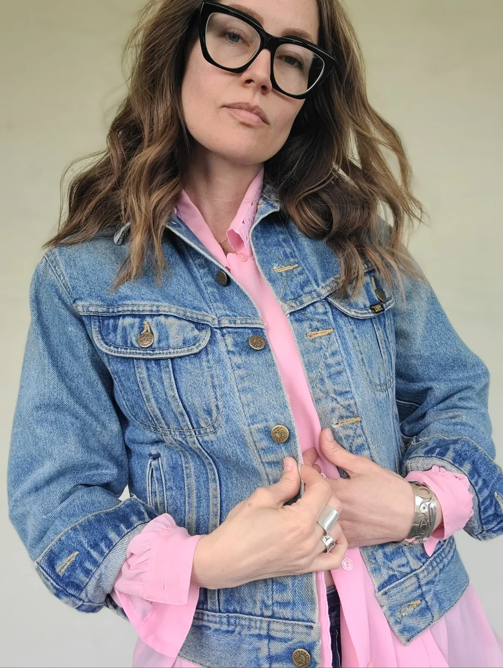 The LEE Riders Vintage 80s Denim Jacket S/M - Picture 5 of 16